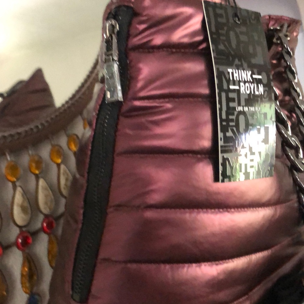 NWT THINK ROYLN Hobo w/ Chunky Chain & Fashion Straps - Picture 2 of 7